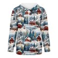 thumbnail image 4 of Chandails d'Hiver Grande Taille pour Femmes Chandails à Capuche à Manches Longues Col Rond Imprimé de Noël Décontracté à la Mode pour Femmes Blanc TTG, 4 of 5