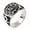 Silver color, variant on Vintage Egyptian Eye Of Horus Ring 14K White Gold Ankh Rings For Men Biker Punk Fashion Amulet Jewelry Gift