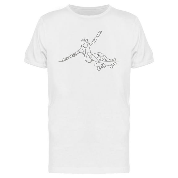 Skateboard Girl T-Shirt Men -Image by Shutterstock, Male x-Large