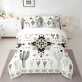 thumbnail image 3 of Homewish Vintage Mandala Aztec Bedding Comforter Set 7 Pieces for Female, Rustic Farmhouse Full Bedding Set, Southwestern Cactus Reversible Fitted Sheet Flat Sheet, Lightweight Room Decor, 3 of 8