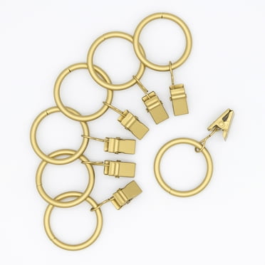 Mainstays Curtain Clip Rings Gold, Set of Seven
