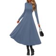 thumbnail image 4 of Vestido PRETTYGARDEN 2025 de manga larga midi línea A azul polvo talla S, 4 of 8
