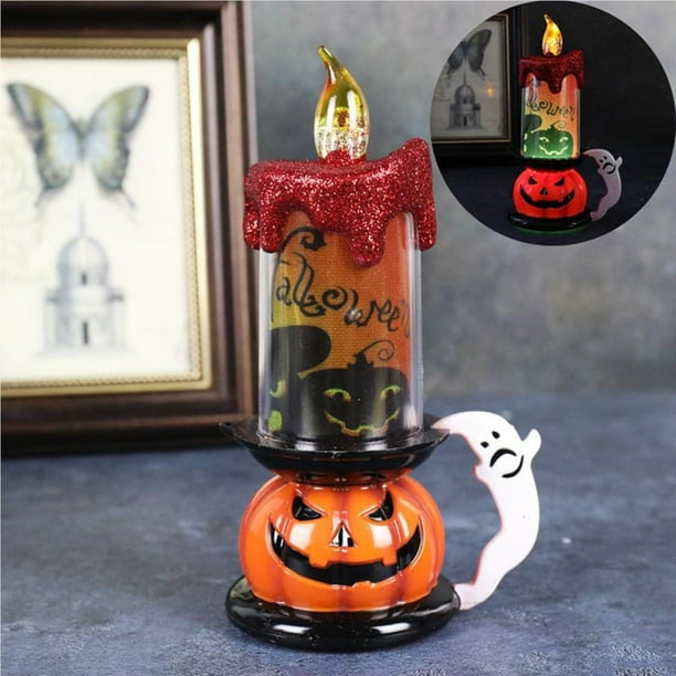 Advancent Halloween Pumpkin Light Festival Party Birthday Glowing Flashing Home Cafe Candle Yard Porch Lamp Dining Decoration Kits de decoración para fiestas No. 4 Advancent HA046054-04