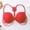 Red, variant on skpabo Front Fastening Bras for Women Non Wired Post Surgery Soft Cotton Lycra Bra Front Buckle Back Bra Sexy Gathering Up Support Summer Backless With No Trace Bra With Steel Ring