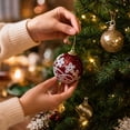 thumbnail image 2 of Red Christmas Tree Ornament Ball Set Shatterproof Hanging Baubles with Pre Tied Strings Boxed Decorations for Winter Party, 2 of 2