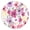 Pioneer Flower Floral-2, variant on Pioneer Flower Floral Print Pattern Round Fitted Tablecloth with Elastic Edge,Dining Table Cover Waterproof,Outdoor Round Tablecloth for Camping,Dining,Indoor and Outdoor
