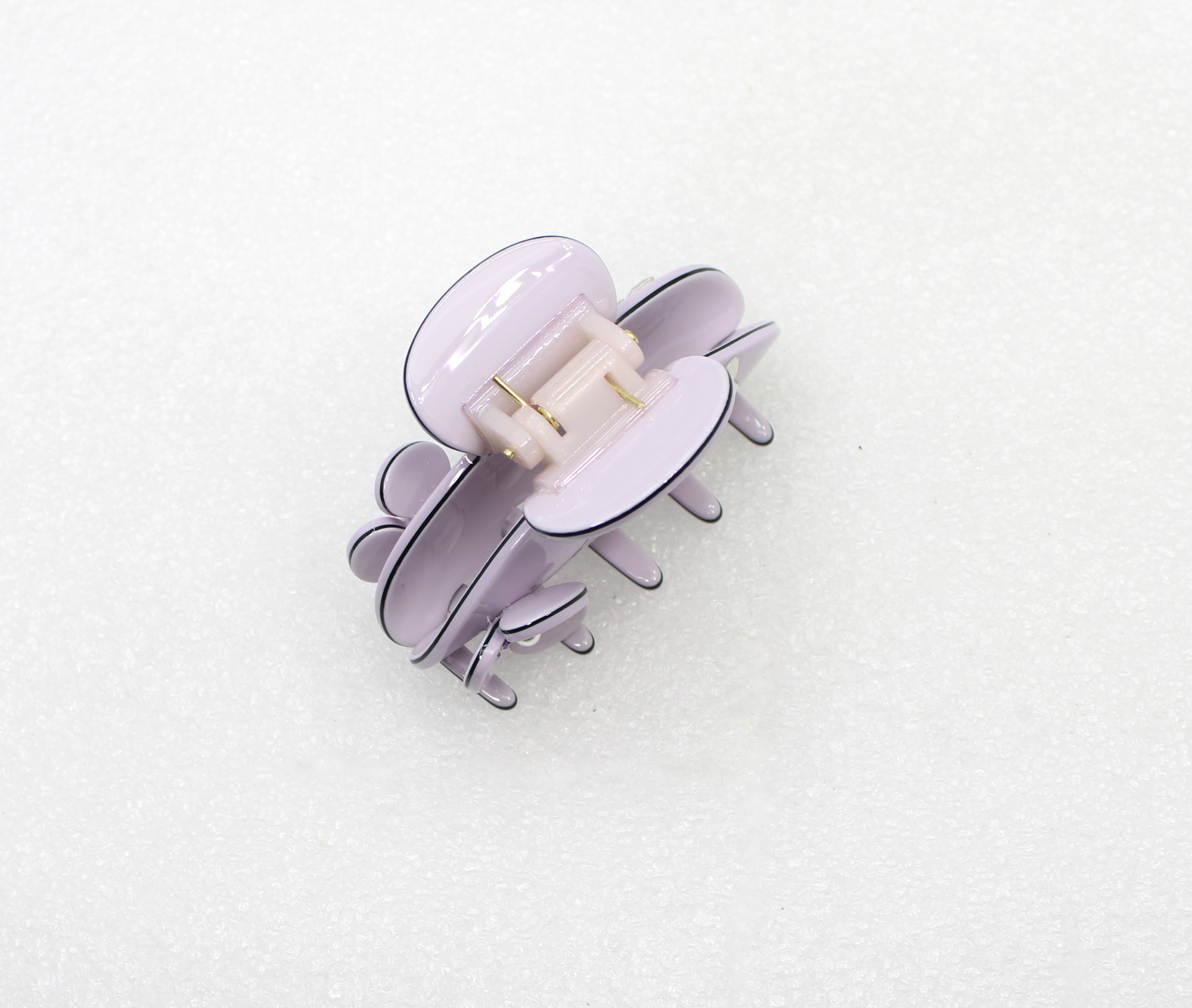 Faship Lavender Cellulose Acetate Floral Art Deco Hair Claw Clips