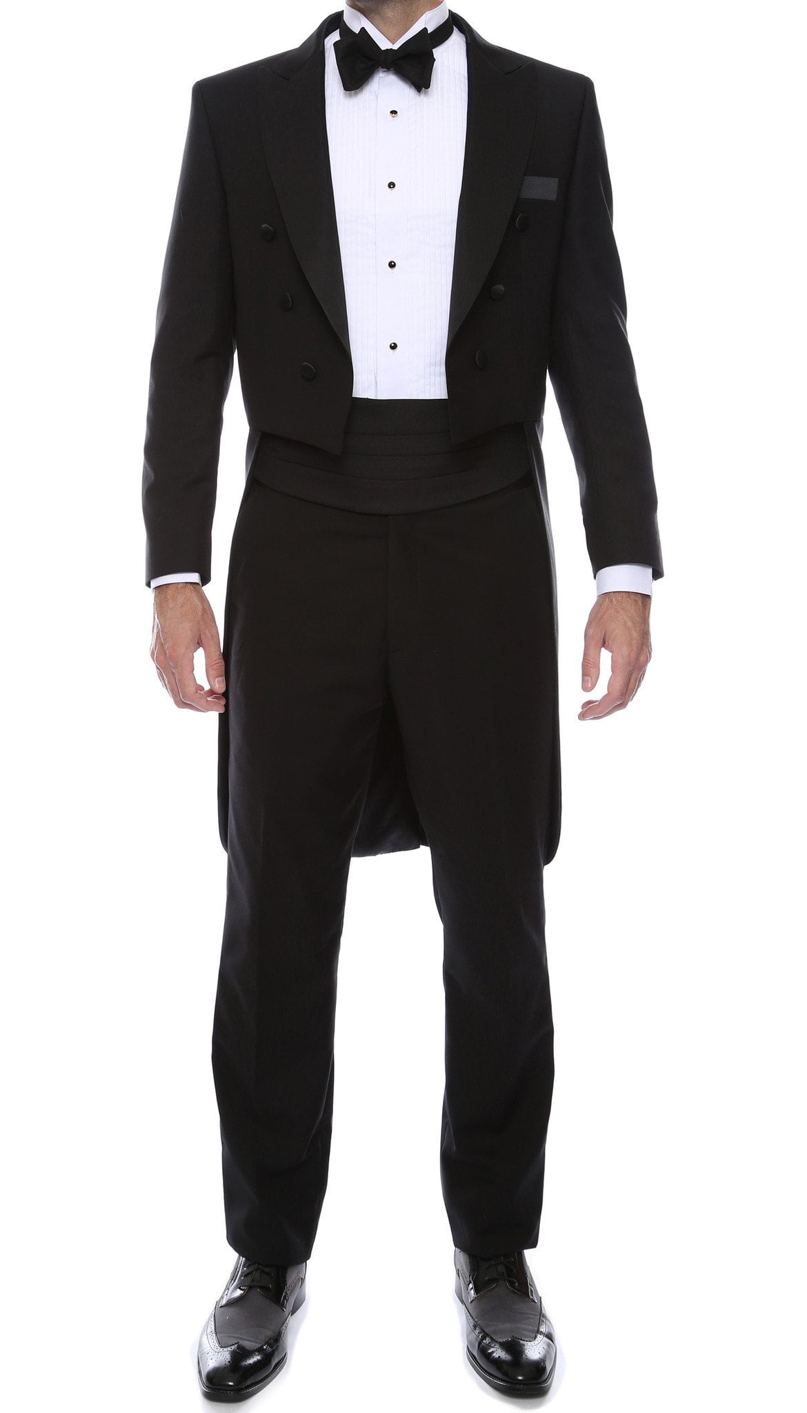 Broadway Tuxmakers Men's Black Tuxedo Jacket with Tails Tailcoat