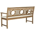 thumbnail image 4 of Safavieh Montclair Indoor/Outdoor Modern Acacia Bench with Cushion, 4 of 7