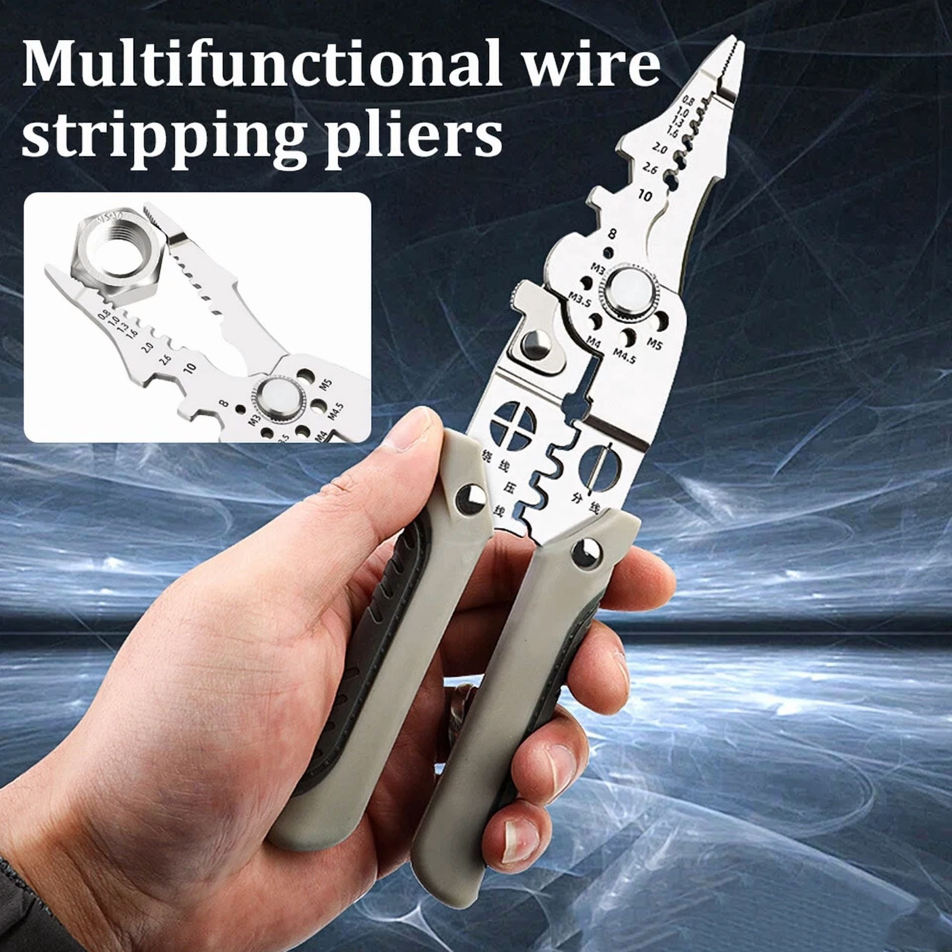 KNACK - Electric Cable Wire Stripper Pliers Multifunctional Crimper Cutter Terminal Tool