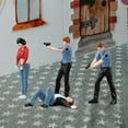 thumbnail image 3 of 4 Pieces 1/64 Cops Figure Model Movie Trains Architectural Props Scene Sand Micro Landscape Miniature Scenes, 3 of 9