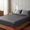 78.0"x79.9" Sophisticated grey, variant on Unique Bargains Fitted Sheet Fiber Bed Sheets Breathable Soft and Comfortable 39.0"x74.8" Black