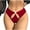 Burgundy, variant on Elainilye Fashion Womens Underwear Seamless Sexy Bikini Panties High Waist Hip Wrap Triangular Underwear,Red