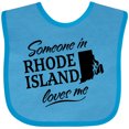 thumbnail image 3 of Inktastic Someone in Rhode Island Loves Me Boys or Girls Baby Bib, 3 of 4