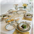 thumbnail image 5 of Euro Ceramica Duomo Collection Servingware, 3-Piece Breakfast Table Necessities Set, Gold and Cream, 5 of 5