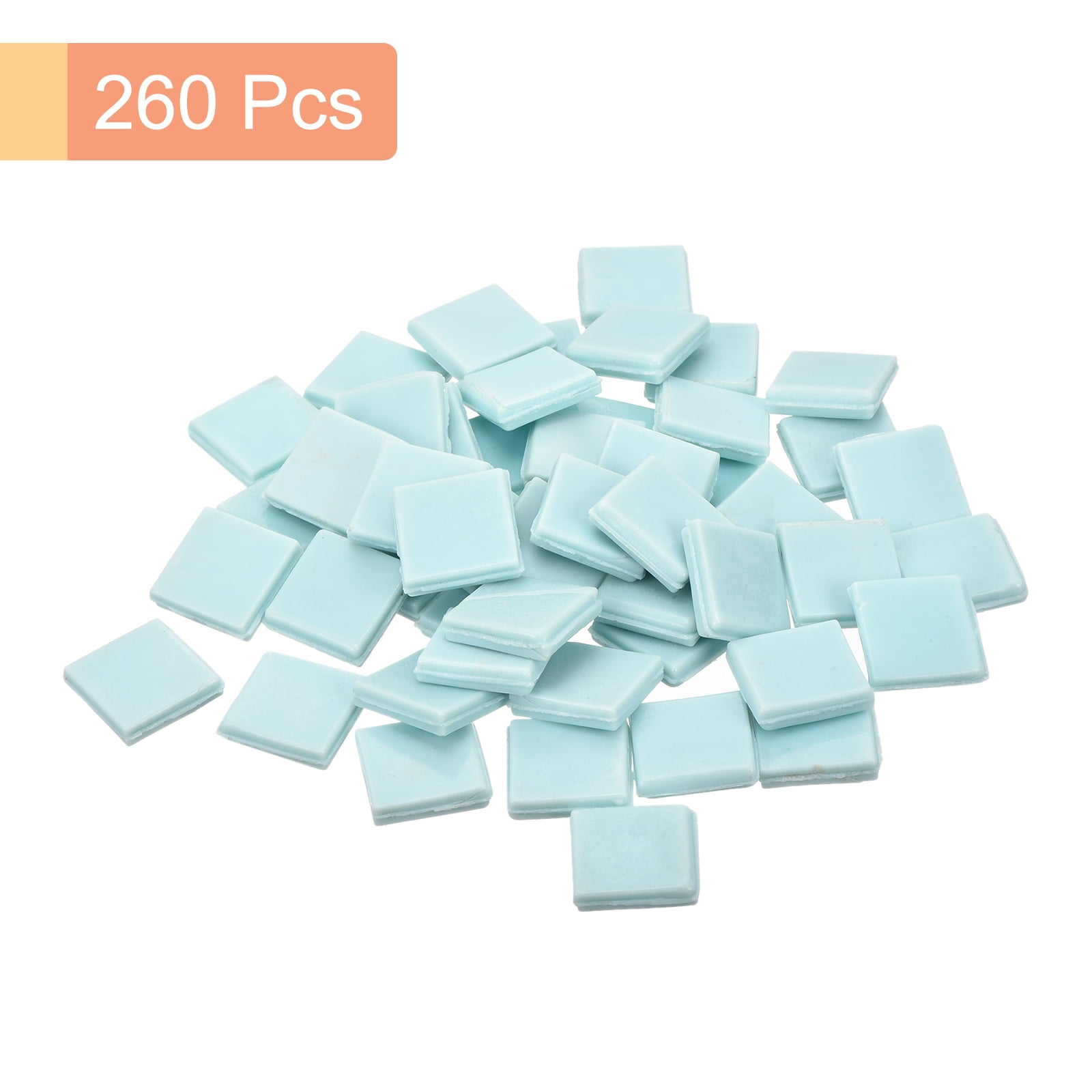 Uxcell 260Pcs Mosaic Tiles, Micro Glass Tiny Mini Mosaic Tile DIY Hobbies Handmade Crystal Free Stone Light Navy Blue