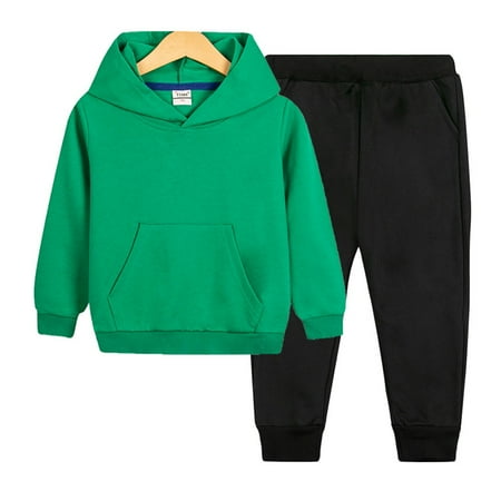 

Esaierr 2PCS Kids Toddler Spring Fall Sweatskirt Outfit for Boys Girls 2-12Y Baby Pullover Tracksuit Sweatpants with Hoodie Casual Sweatsuit Jogging Pants Set