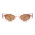 thumbnail image 2 of Womens Geometric Angular Mod Thick Bevel Cat Eye Sunglasses Pink - Brown, 2 of 4
