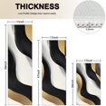 thumbnail image 4 of Black White Marble Gold Wave Pattern Kitchen Rugs Sets Of 3,Kitchen Runner Rugs Non Skid Washable,Decorative Kitchen Floor Mats for Kitchen,Sink,Laundry,17"x30"+ 17"x47" + 17"x59", 4 of 6