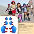 thumbnail image 2 of Baohd 6PCS Knee Pads Strong Wrist Guards Pressure Resistant Hand Guard Riding Blue Red, 2 of 6