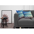 thumbnail image 3 of Ambesonne Tropical Throw Pillow Cover 2 Pack, Beach Sunset Waves, 18", Cream Turquoise, 3 of 5
