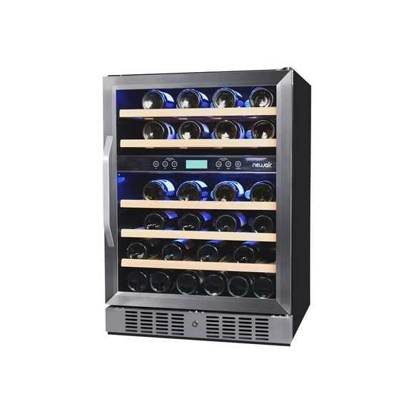 NewAir AWR-460DB - Wine cooler - width: 23.5 in - depth: 22.4 in - height: 32.2 in - stainless steel/black