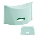 thumbnail image 1 of Koofull Taburete plegable portátil para camping, senderismo, silla plegable ligera para viajes, reuniones, barbacoa, metro, mochilero, al aire libre, orinal en cuclillas, ultraligero, mini (verde), 1 of 5