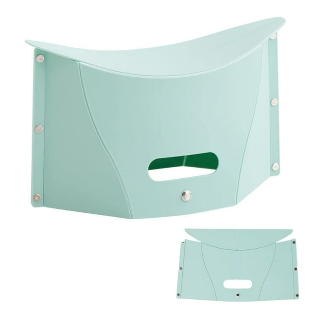 Koofull Taburete plegable portátil para camping, senderismo, silla plegable ligera para viajes, reuniones, barbacoa, metro, mochilero, al aire libre, orinal en cuclillas, ultraligero, mini (verde)