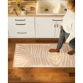 thumbnail image 3 of TOWN & COUNTRY LUXE Livie Matisse Cutout Everwash® Washable Multi-Use Decorative Rug, Kitchen Runner Rug, Low-Profile Door Mat, Bedroom Rug and Dorm Room Rug with Non-Slip Backing, Taupe, 24"x72", 3 of 10