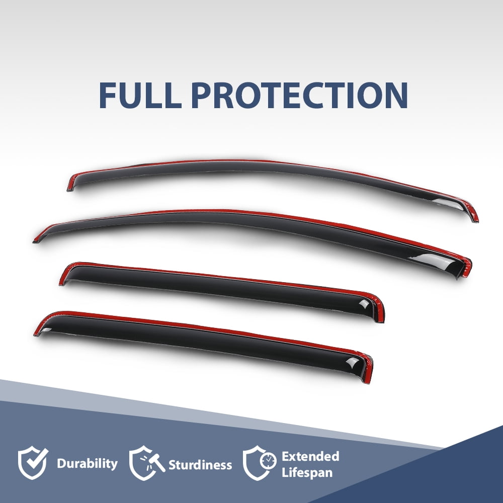 in-Channel Window Vent Visors Fit For 2023-2026 Chevy Colorado GMC Canyon Smoke Window Deflectors Side Wind Deflector