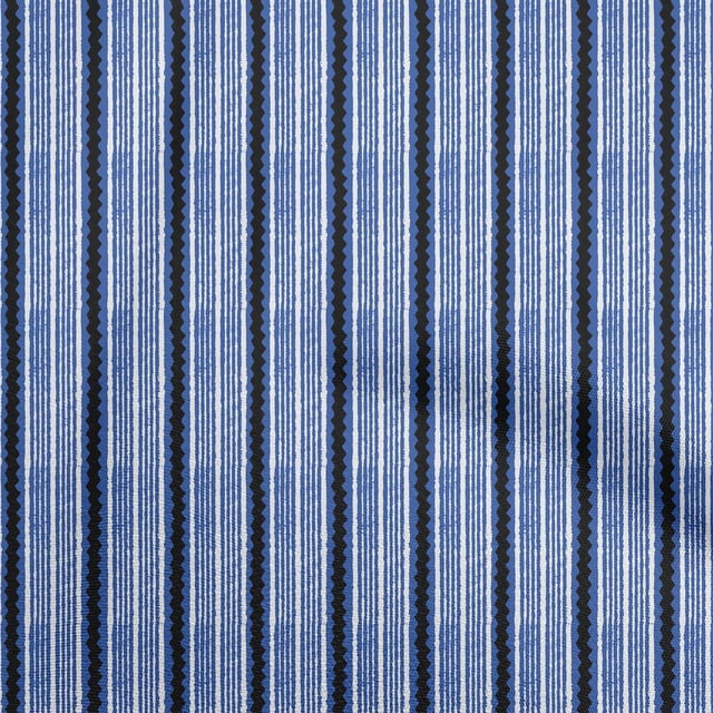 oneOone Polyester Spandex Medium Blue Fabric Block Craft Projects Decor Fabric Printed By The Yard 56 Inch Wide-ZS