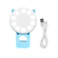 thumbnail image 2 of para Selfie , recargable, 3 modos ajustables, luz circular para teléfono, portátil, cámara, personas influyentes, Azul Baoblaze relleno circular, 2 of 8