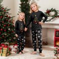 thumbnail image 7 of Family Pajamas Matching Sets - 2 piece Black Christmas Tree Print Long Sleeve Top and Pants Loungewear, Merry Christmas Festivel Theme Gifts for Whole Family for 9 Years Pjs, 7 of 7