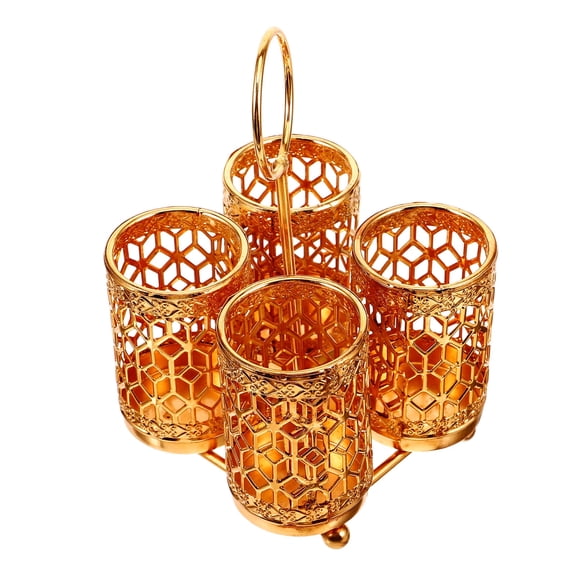 VORCOOL Large Metal Utensil Holder with Decorative Pattern for Kitchen Counter