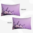 thumbnail image 2 of Lsque Lavender Roses Arrangement Pattern Pillow Case – Soft & Cozy Throw Pillow Cover, Hypoallergenic Cushion Case for Sleeping Women with Envelope Closure-14"x20", 2 of 6
