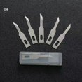 thumbnail image 4 of 10Pcs Engraving Non-Slip Metal Scalpel Knife Parts Blades Cutter Craft Knives for Mobile Phone PCB Repair Hand Tools Accessories, 4 of 5