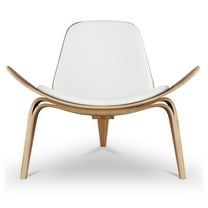 Modholic Arch Shell Chair, White - Faux Leather