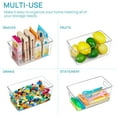 thumbnail image 3 of Vtopmart 4 Pack Clear Plastic Storage Bins with Handles, Pantry Organizer Bins, for Refrigerator, Freezer, Cabinet, Kitchen, Countertops, SmallFreezer,Cabinet,Closet Organization and Storage, 3 of 7