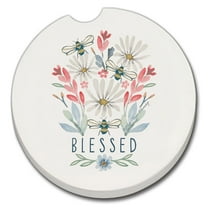 Thirstystone "Blessed Bouquet" Single Absorbent Coaster for Vehicle Cup Holder