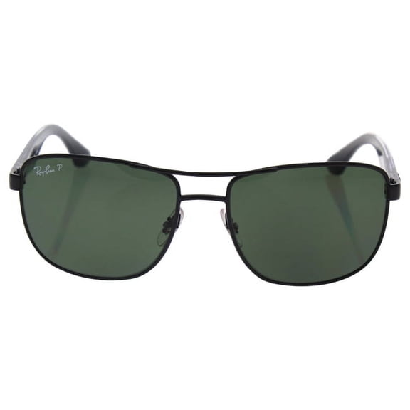 Ray Ban RB 3533 002/9A - Black/Green Polarized by Ray Ban for Unisex - 57-17-140 mm Sunglasses