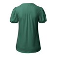 thumbnail image 5 of Womens Casual Flowers Pringting Tops V Neck Summer Petal Sleeve Casual T Shirts Blouse Shirts for Women Pack Womens Long Sleeve Shirts for Layering Womens Compression Shirt Workout Tee Shirts Women, 5 of 5