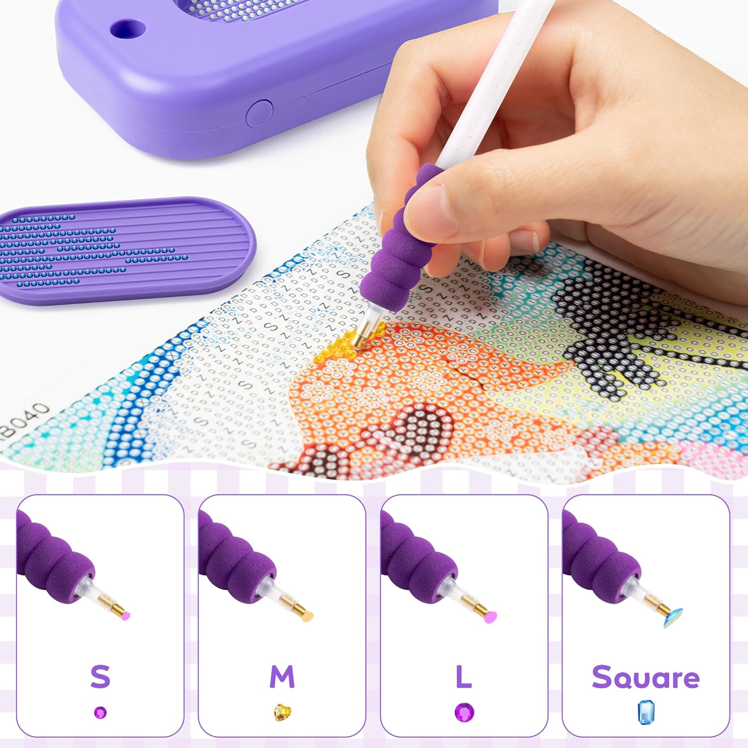 Laffact Adult Electric Pen Set Vacuum Style Art Drawing Pens,Not Included Batterys and Plug,Violet