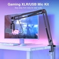 thumbnail image 2 of Micrófono para juegos FIFINE AM8T USB/XLR con RGB para PC, color rosa, 2 of 9