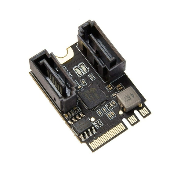 Adaptador IO CREST de 2 puertos SATA III de 6 Gb/s a M.2 NGFF A+E Key