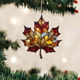 thumbnail image 5 of Stained Acrylic Maple Leaf Suncatcher - Sparkling Glitter Fall Window Hanging Ornaments, Thanksgiving Autumn Decor for Home, Wall, Door, Party Supplies (3.9 Inch), 5 of 5