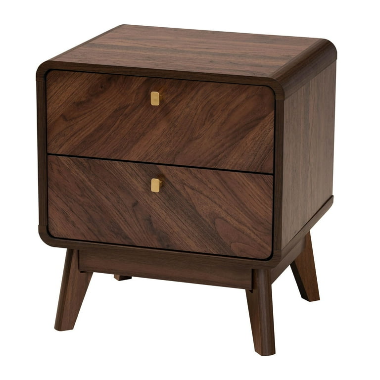 Baxton Studio Markell Mid-Century Transitional Walnut Brown