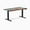 Pheasantwood / Matte Black, variant on Desky Dual Resin Hardwood Sit Stand Desk - Teak Blue River / 80 X 30 Inches / White