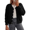 thumbnail image 1 of Suéter PRETTYGARDEN XX-Large Negro Ligero con Botones, 1 of 8