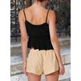 thumbnail image 3 of Women's Summer Fashion Ruffled Hem Tank Top, Spaghetti Strap Cropped Cami Tops for Casual & Versatile Wear, 3 of 5