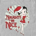 thumbnail image 2 of Men's Betty Boop Christmas Naughty or Nice Betty  Graphic Tee Athletic Heather Large, 2 of 5